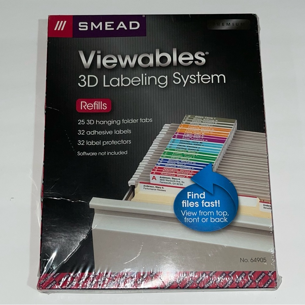 SMEAD Premium Viewables 3D Labeling System Refills, 64905